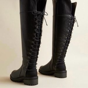 Torrid Corset Lace Back Over the Knee Boots size 11W